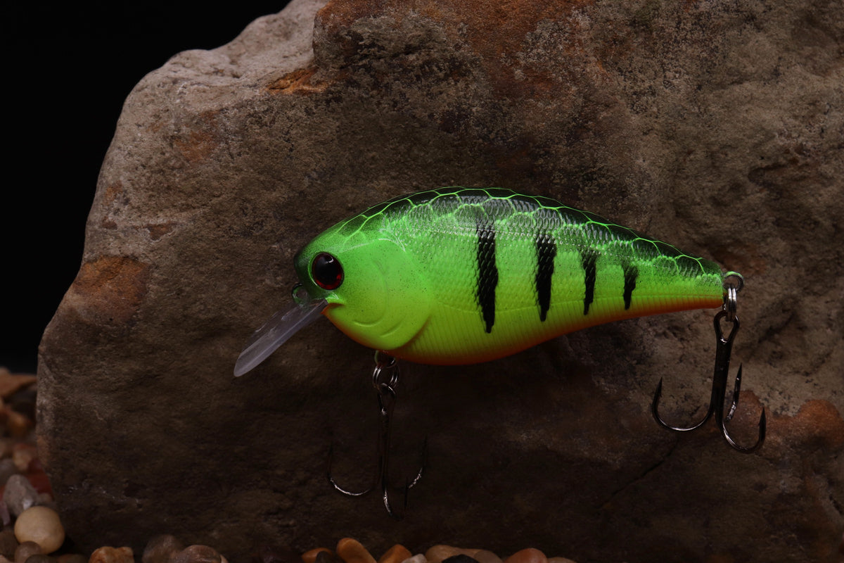 2.5 Square Bill Fire Tiger Knocker leatherheadbaits